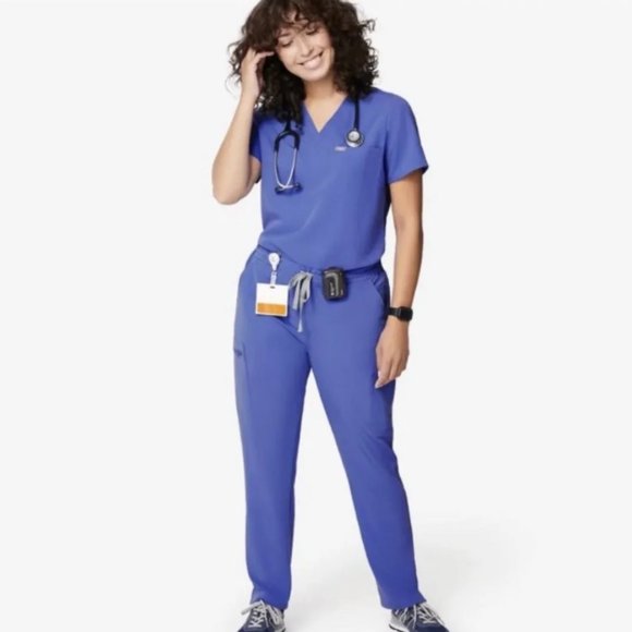 Figs Denim Blue Scrub Set M/LT - Picture 2 of 4